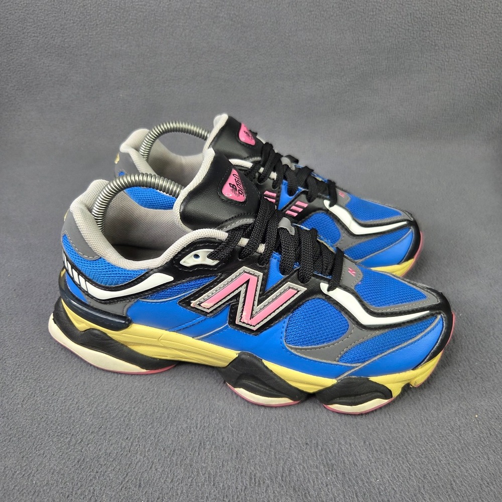 New Balance 9060 Blue Oasis/Real Pink Leather Low Top Sneakers Mens 7M U9060BPO